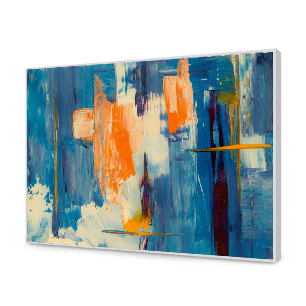 Quadro Decorativo Abstrato Pinceladas Artisticas Coloridas